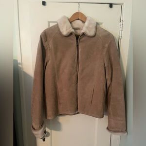 Adler Collection Beige Leather Jacket